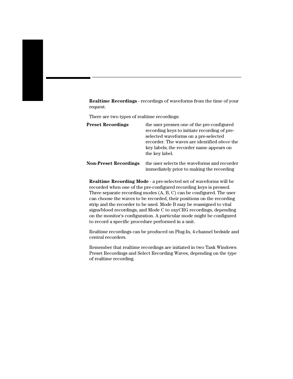 Realtime wave recordings, Definitions, Realtime wave recordings -20 | Definitions -20 | Philips V24CT User Manual | Page 192 / 392