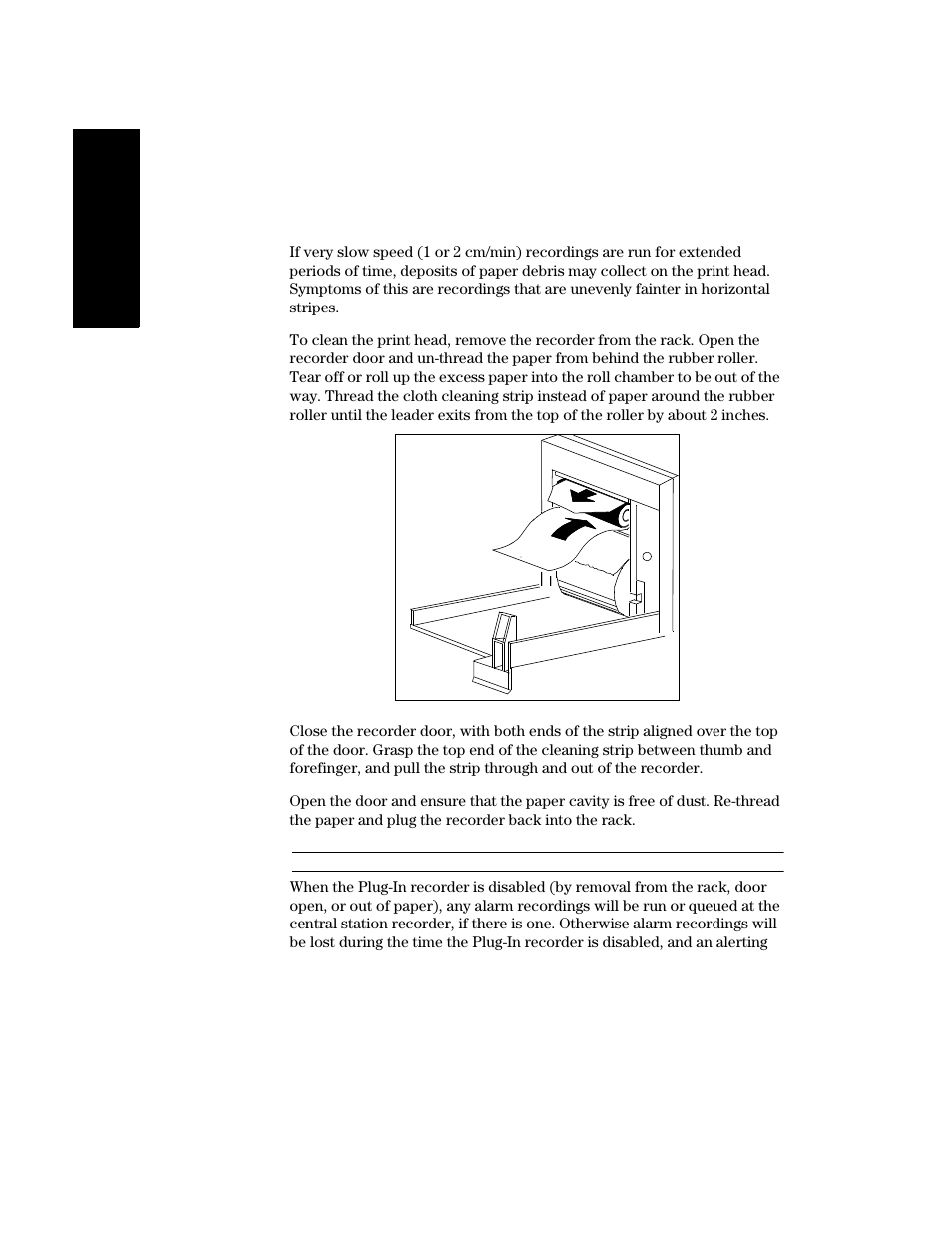 Cleaning the print head in the plug-in recorder | Philips V24CT User Manual | Page 224 / 392