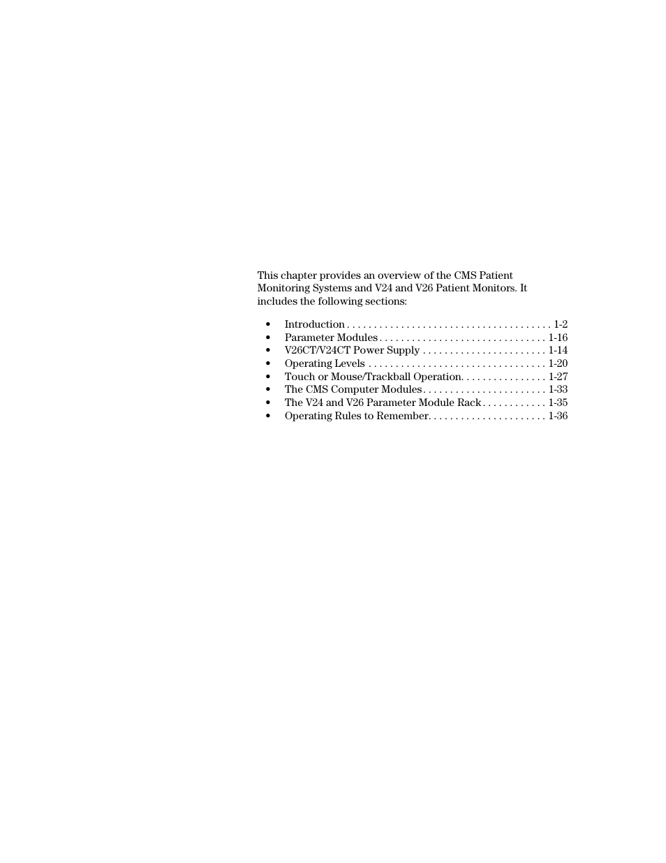 The cms and v24 and v26 patient monitors | Philips V24CT User Manual | Page 23 / 392