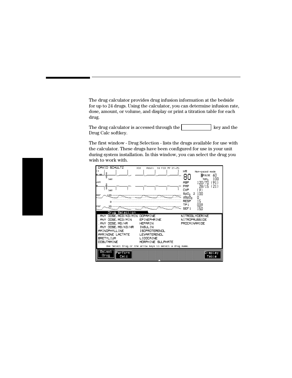 Drug calculator, Drug calculator -32 | Philips V24CT User Manual | Page 270 / 392