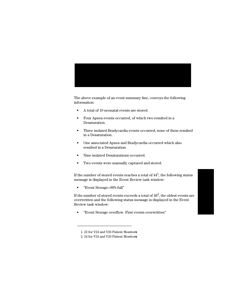 Event review | Philips V24CT User Manual | Page 285 / 392
