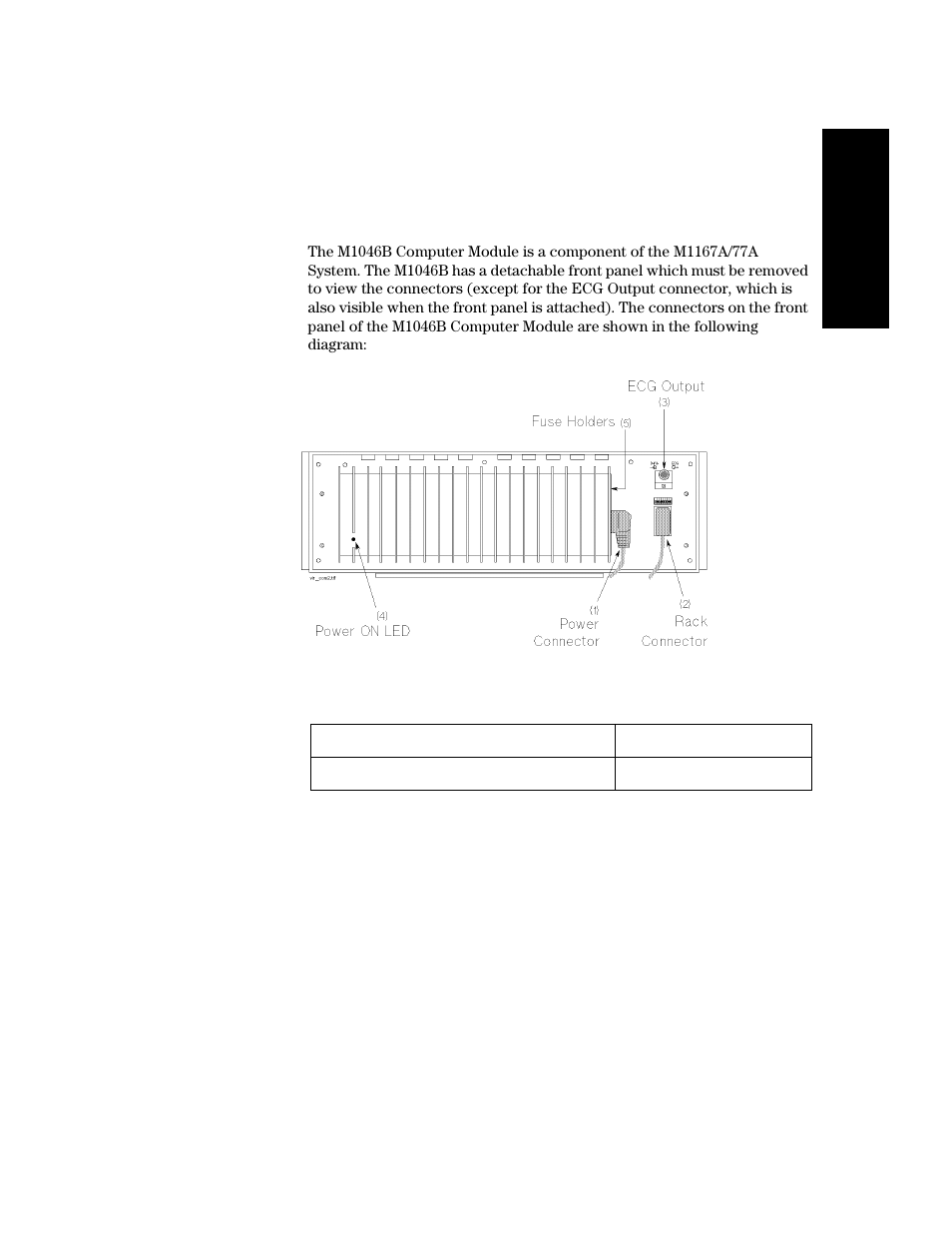 The front panel of the m1046b computer module, The front panel of the m1046b computer module -19 | Philips V24CT User Manual | Page 335 / 392