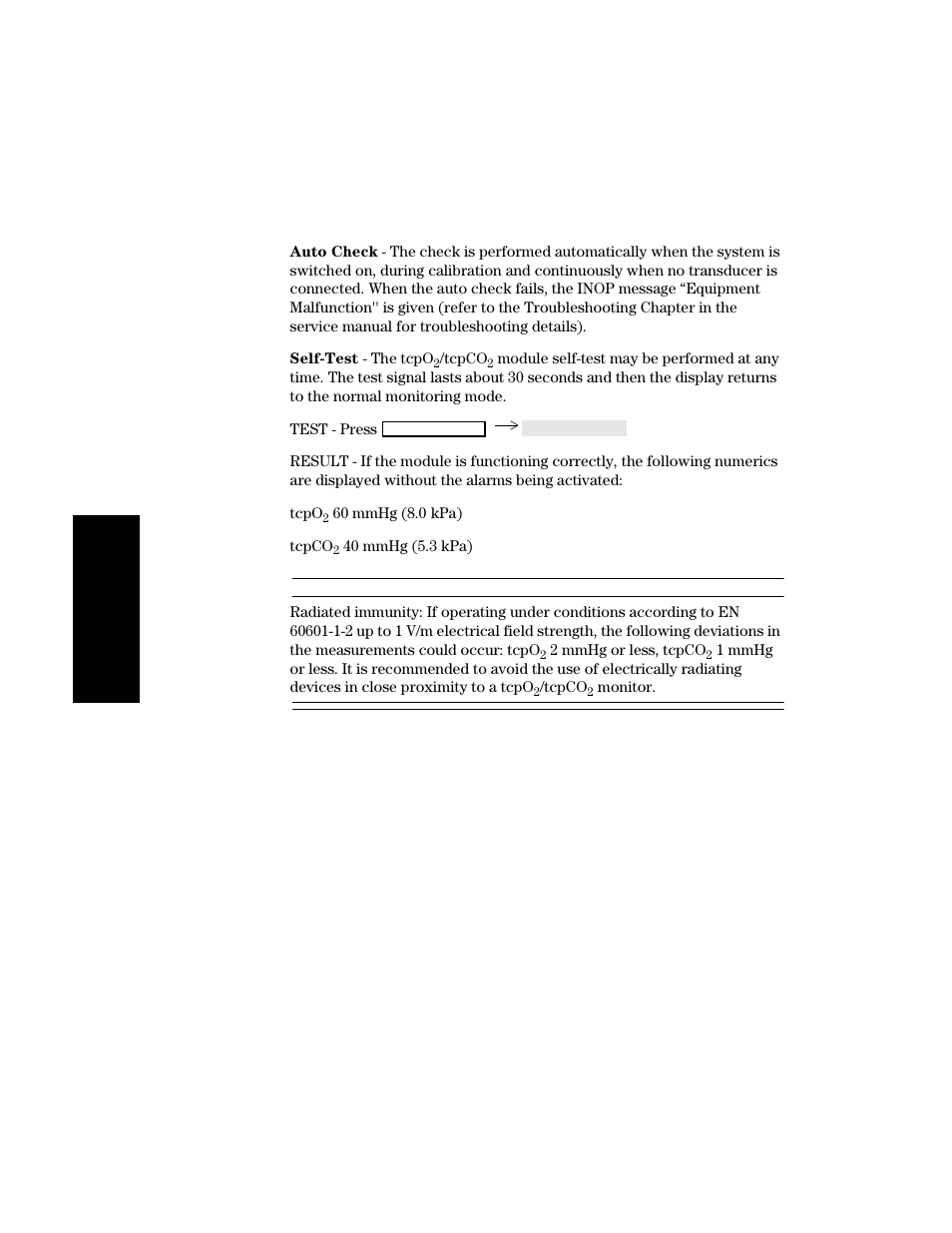 Performing the tcpo2/ tcpco2 module self- test, Performing the tcpo2/tcpco2 module self-test -18 | Philips V24CT User Manual | Page 384 / 392