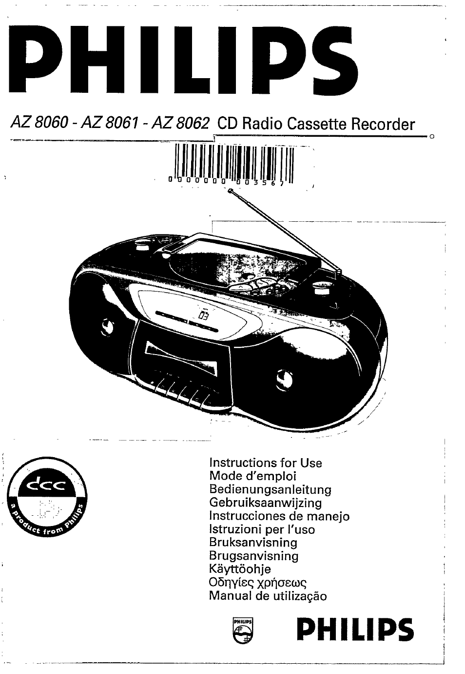 Philips AZ8061 User Manual | 16 pages