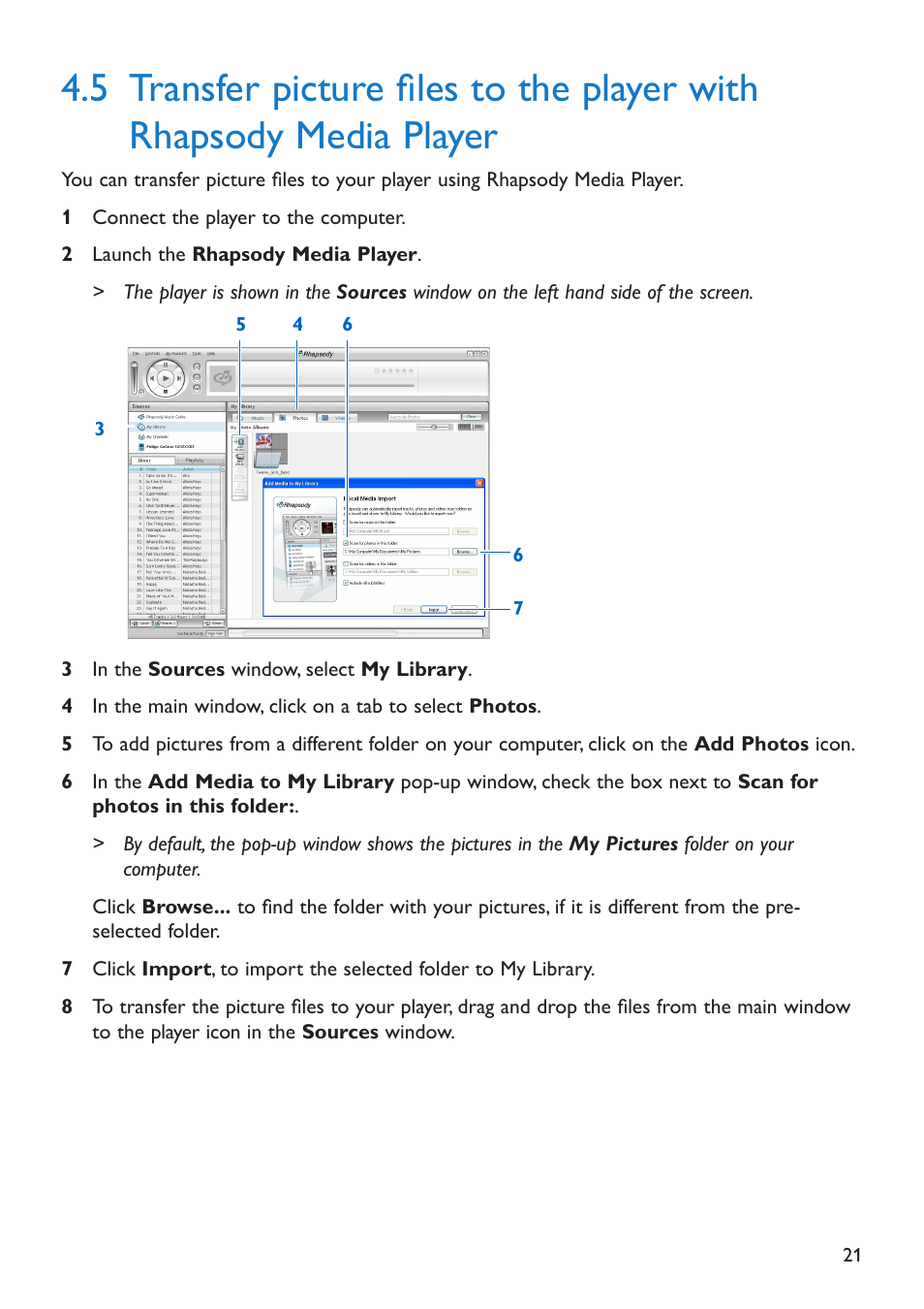 Player | Philips SA5295 User Manual | Page 23 / 42
