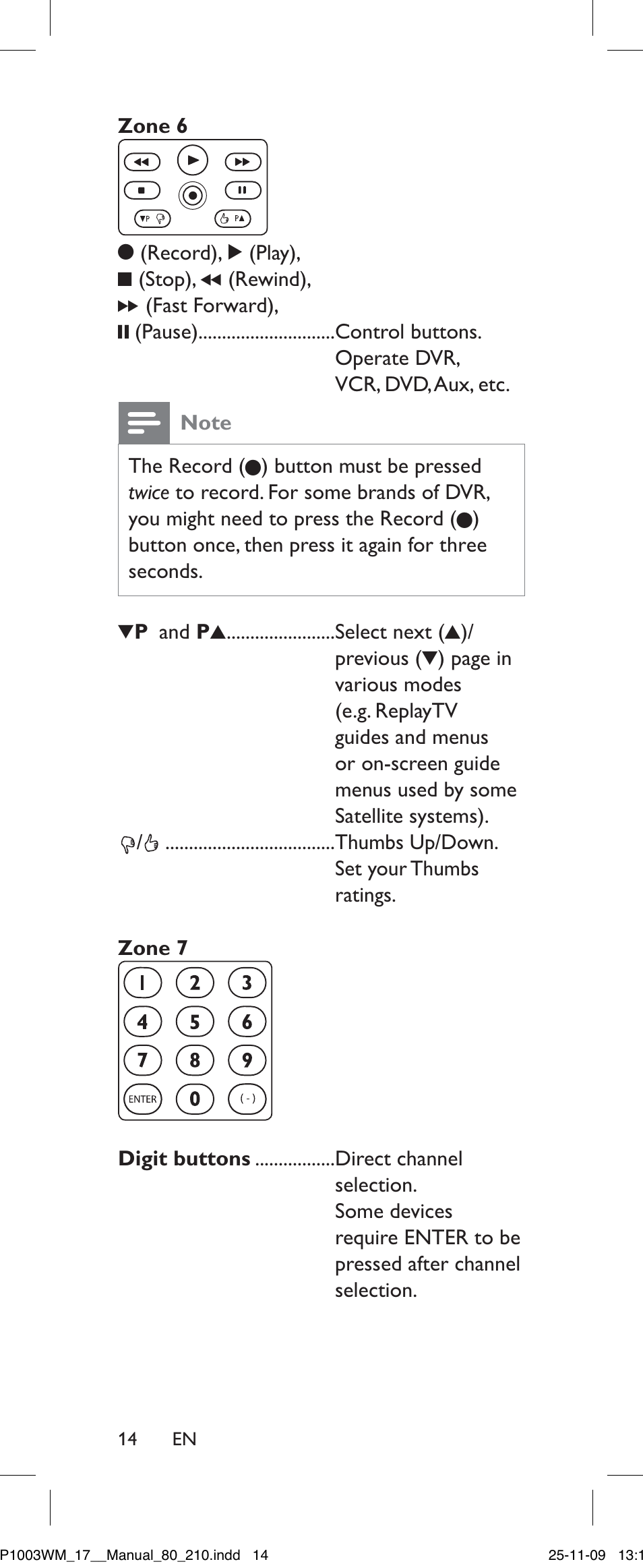 Note, Cd cd cd cd cd cd cd cd | Philips SRP1003WM/17 User Manual | Page 14 / 40