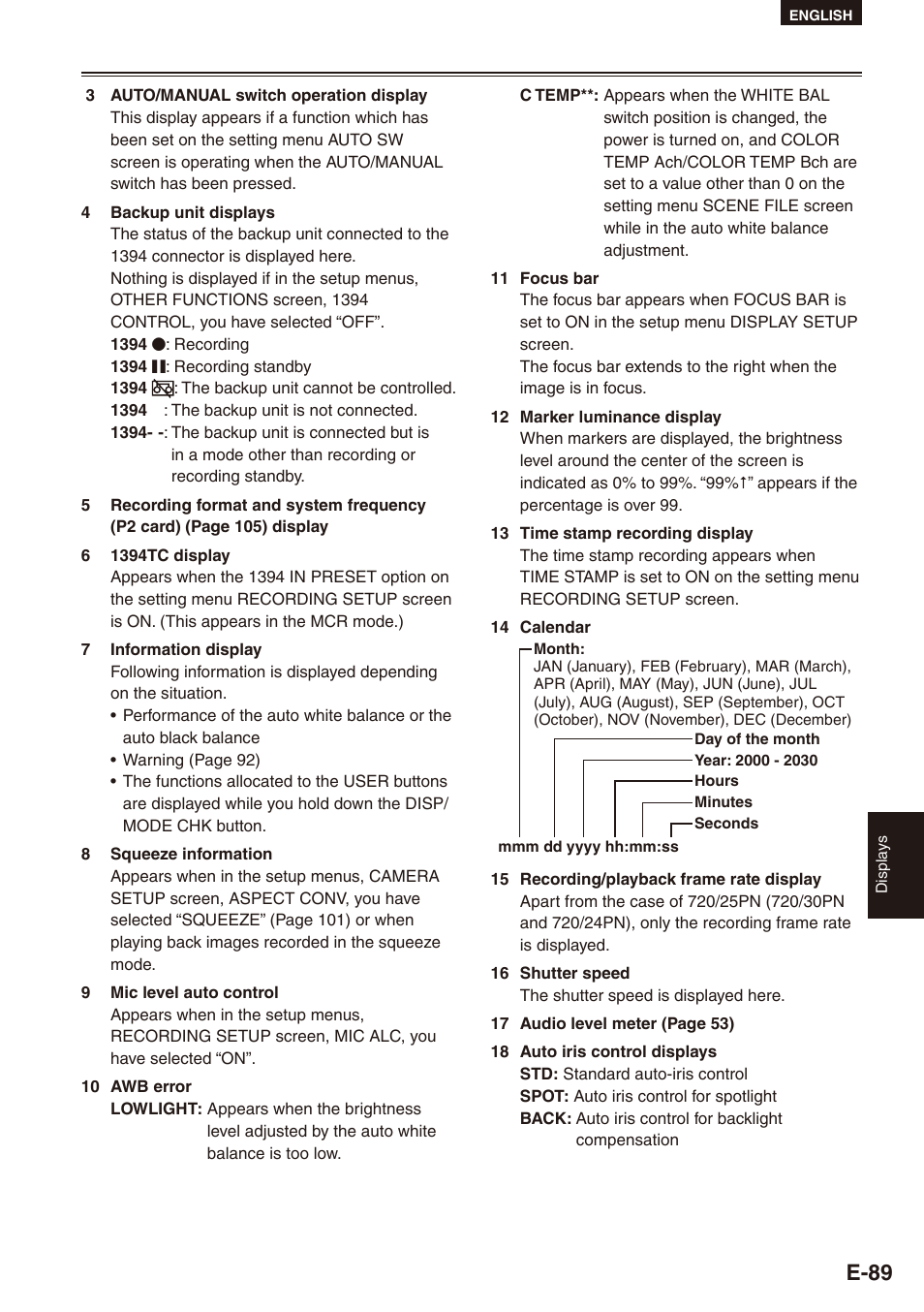 E-89 | Philips SD AG-HPX171E User Manual | Page 89 / 131