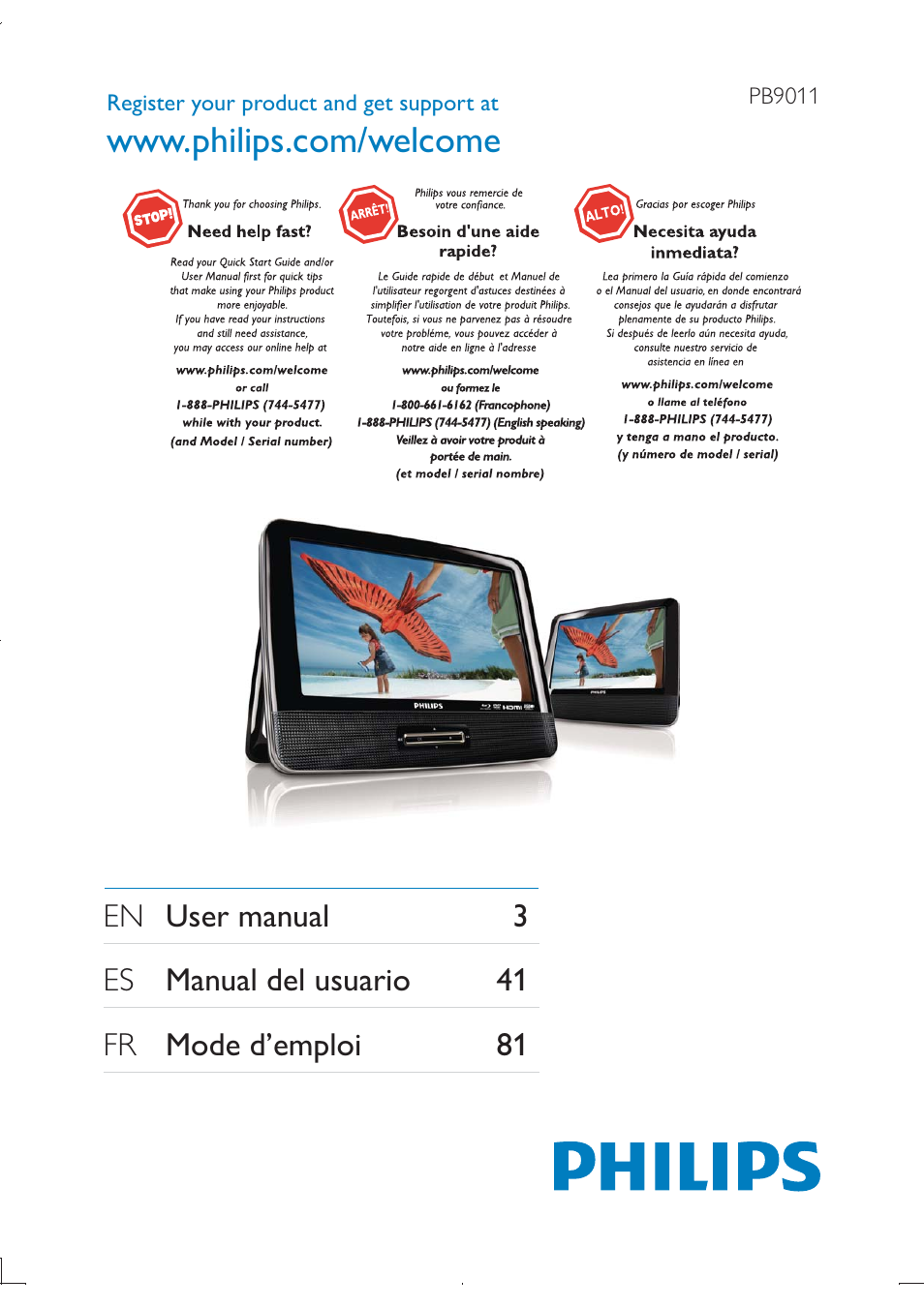 Philips PB9011 User Manual | Page 2 / 41