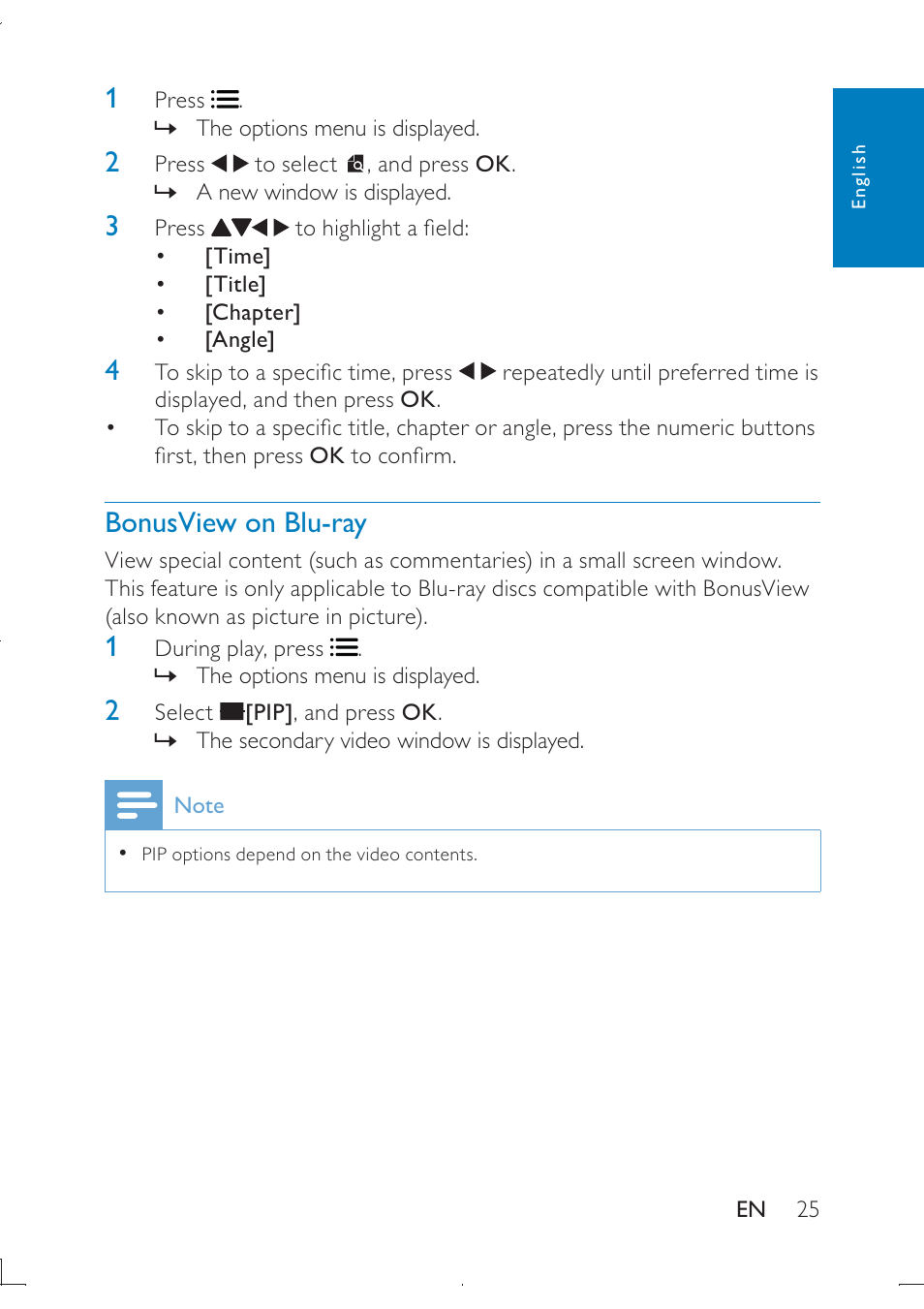 Bonusview on blu-ray | Philips PB9011 User Manual | Page 26 / 41