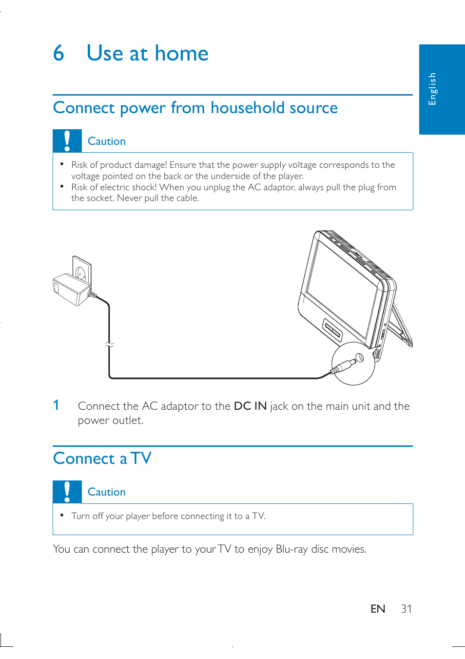 6 use at home | Philips PB9011 User Manual | Page 32 / 41