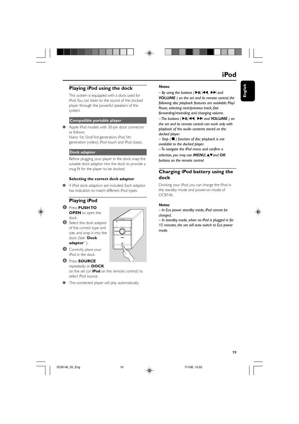 Ipod | Philips DCB146 User Manual | Page 19 / 25