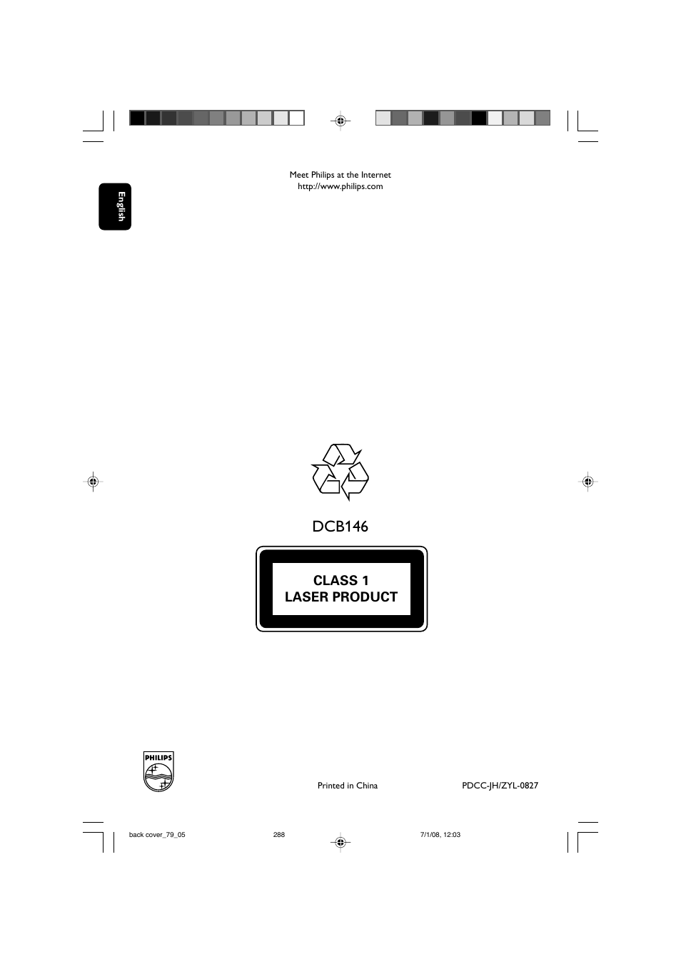 Dcb146, Class 1 laser product | Philips DCB146 User Manual | Page 25 / 25