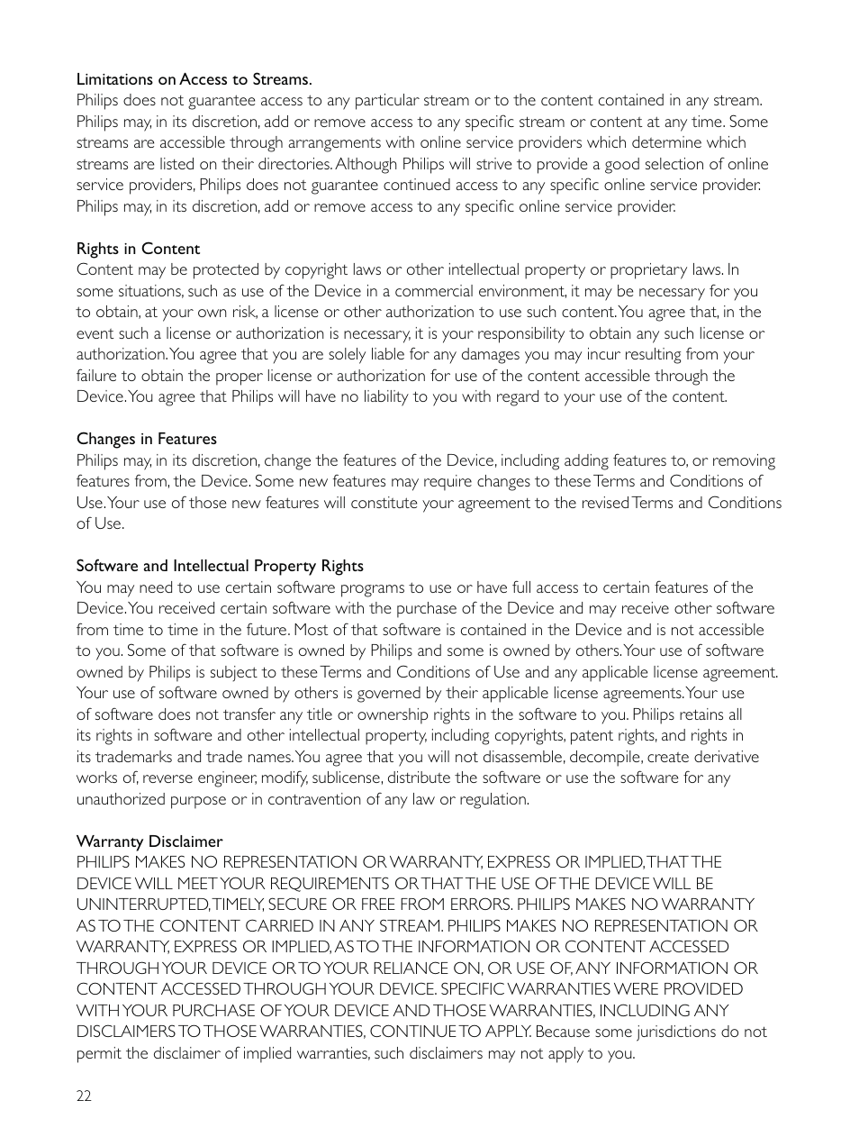 Philips CAM200 User Manual | Page 22 / 40