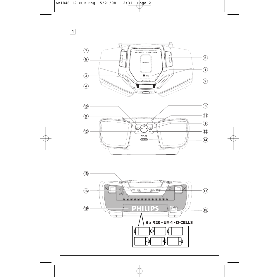 Philips AZ1846 User Manual | Page 2 / 16