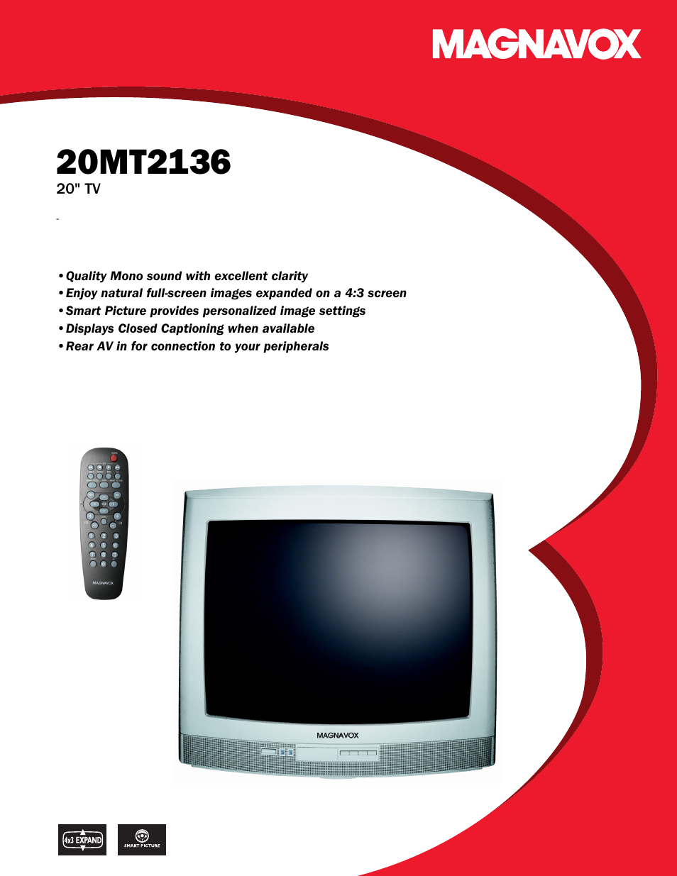 Philips 20MT2136 User Manual | 2 pages