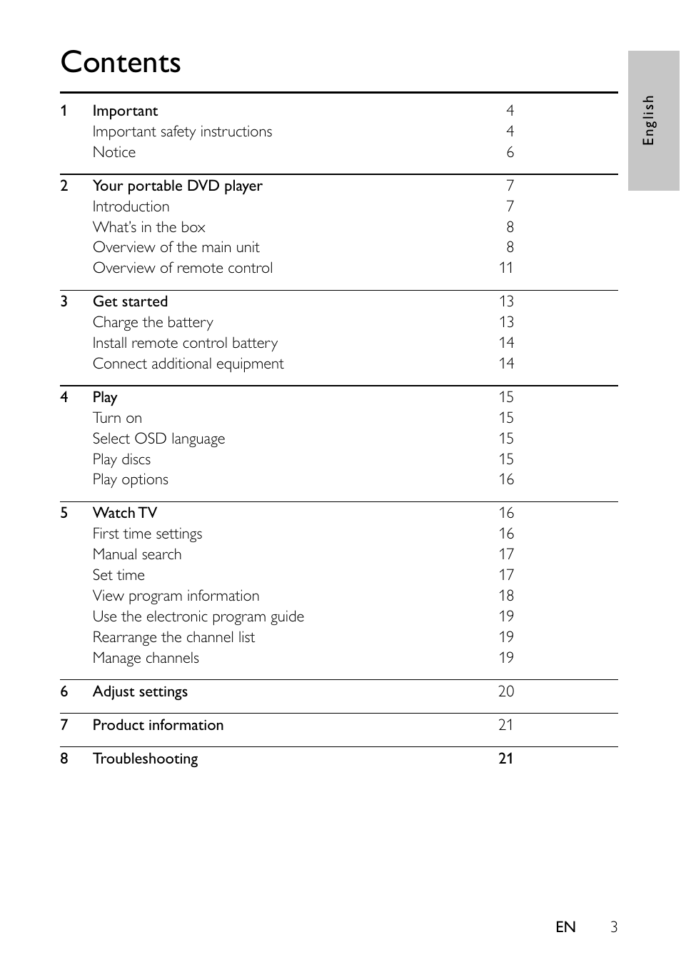 Philips PET745/12 User Manual | Page 2 / 22