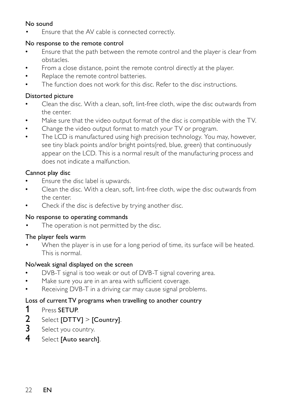 Philips PET745/12 User Manual | Page 21 / 22