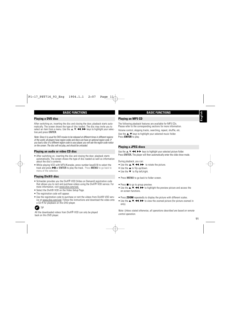 Philips PET716/93 User Manual | Page 10 / 17
