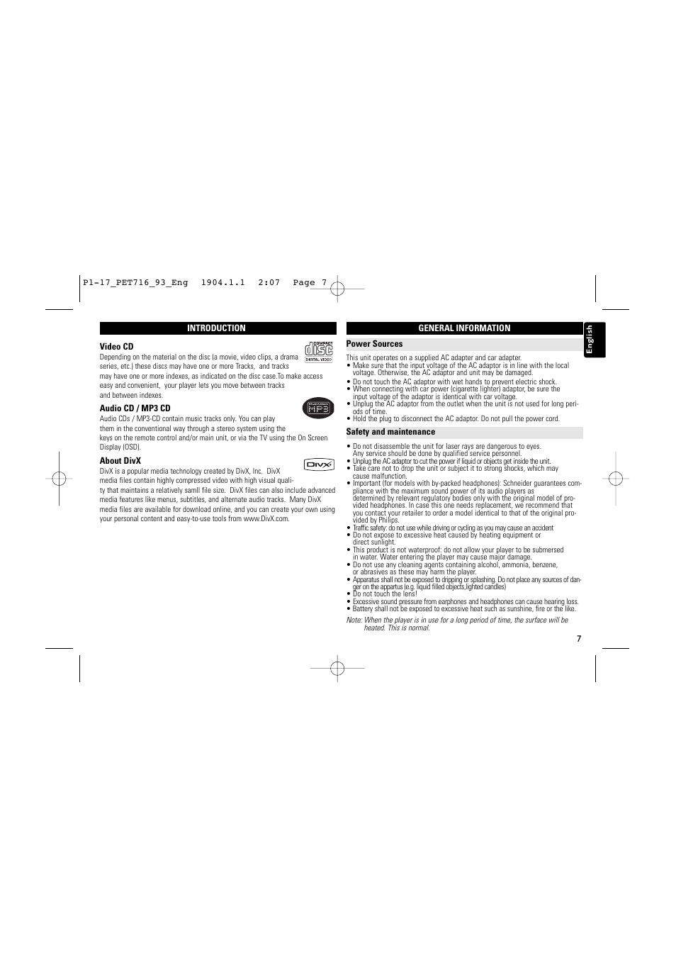 Philips PET716/93 User Manual | Page 6 / 17