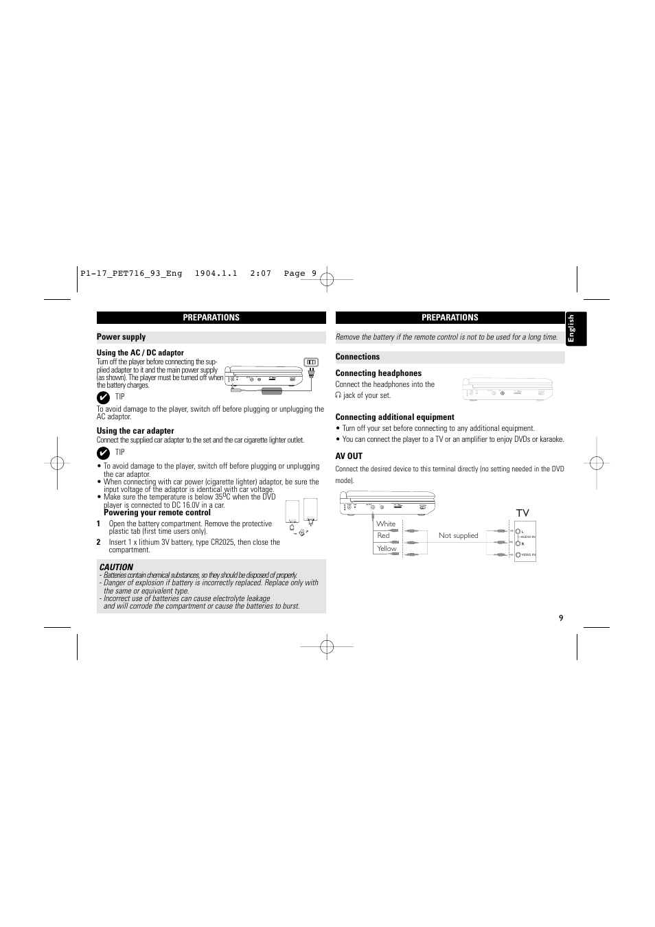 Philips PET716/93 User Manual | Page 8 / 17