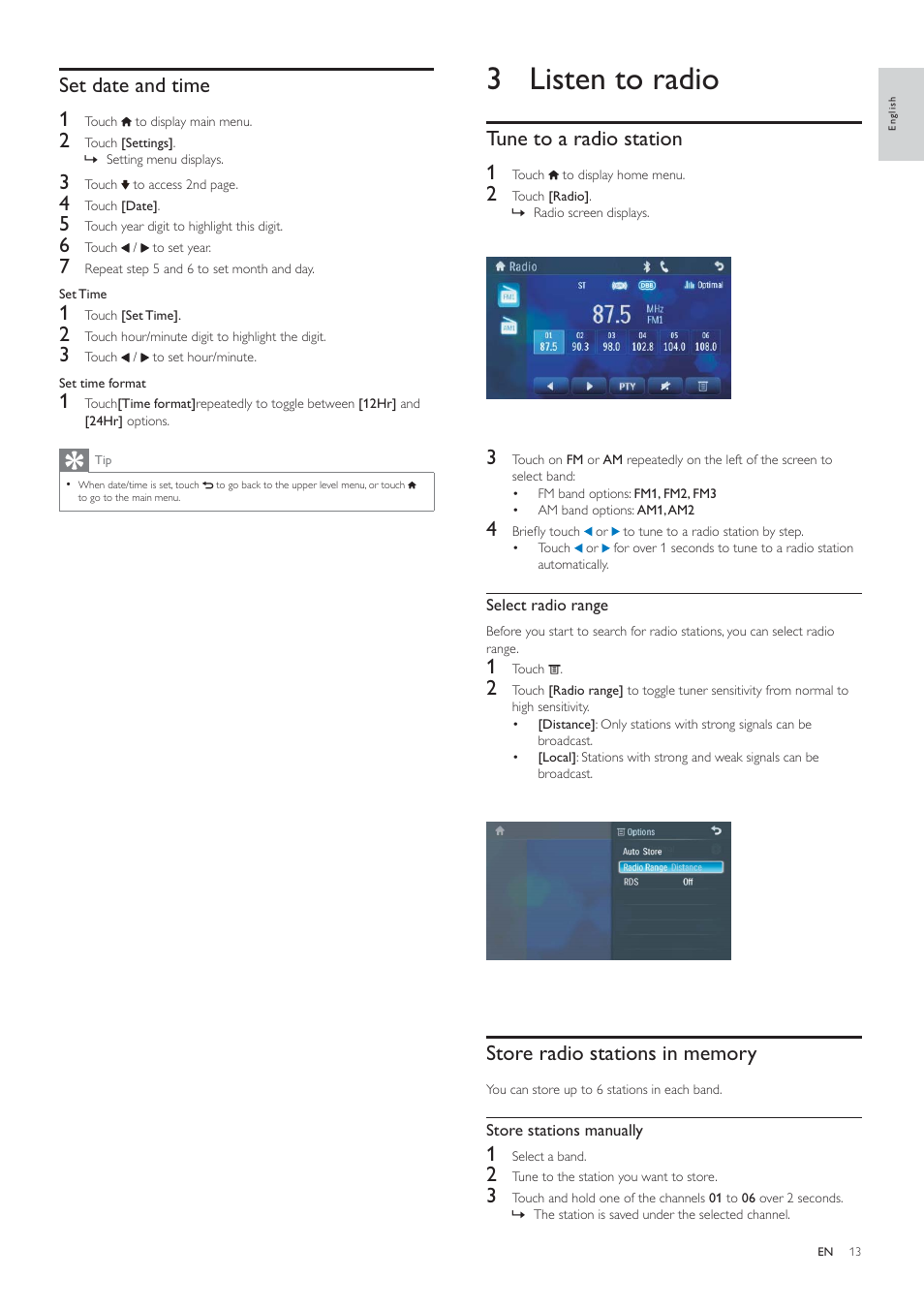 3 listen to radio | Philips CED1700 User Manual | Page 13 / 25