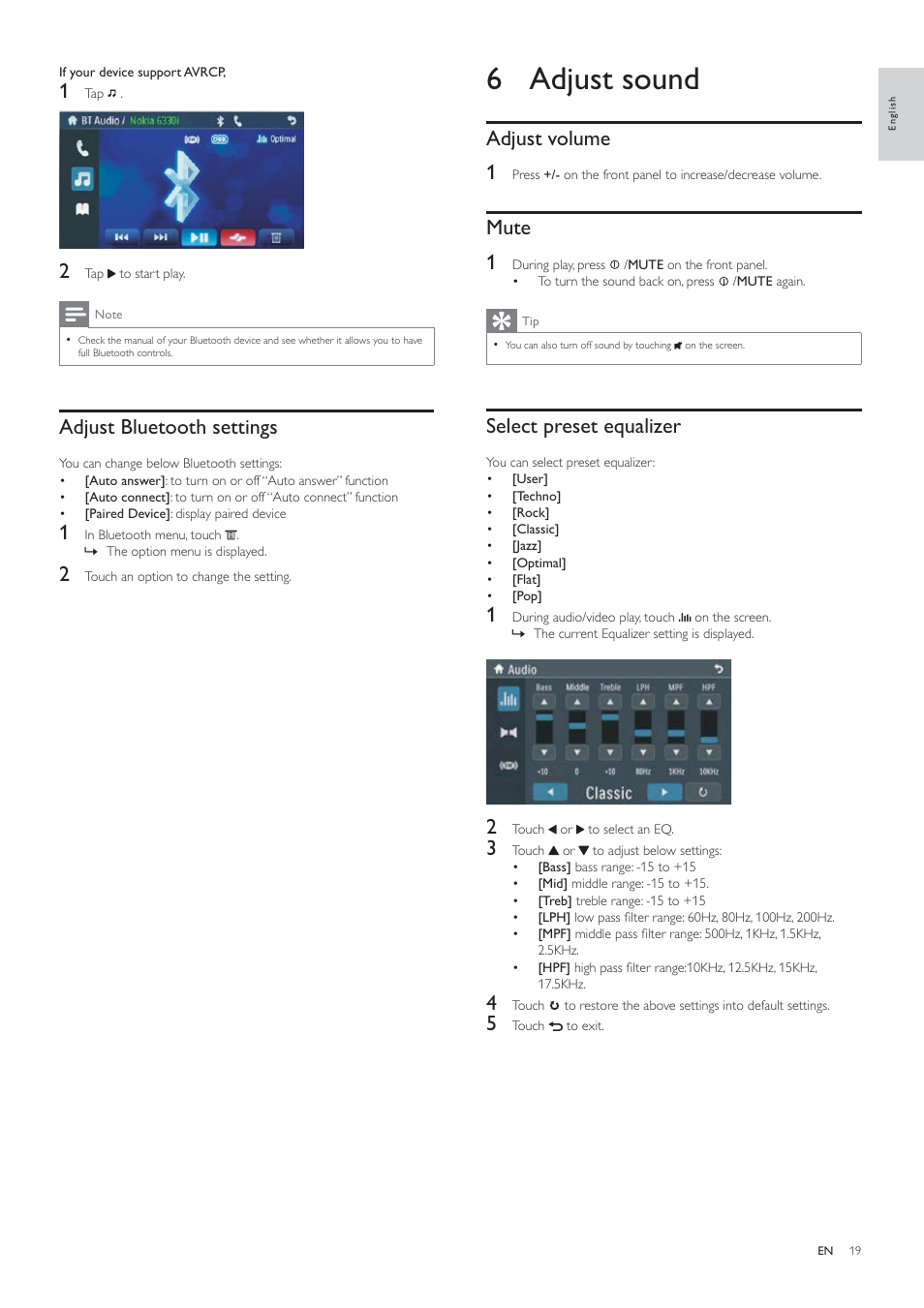 6 adjust sound | Philips CED1700 User Manual | Page 19 / 25