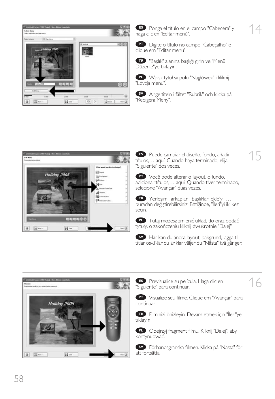 Philips Nero 7 User Manual | Page 58 / 112