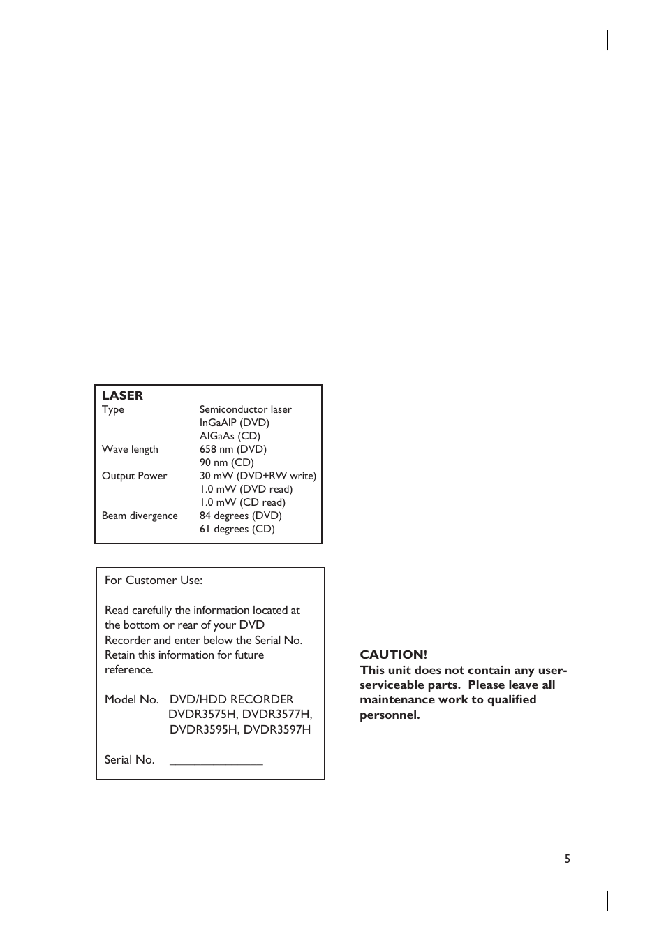 Philips DVDR3597H User Manual | Page 5 / 104