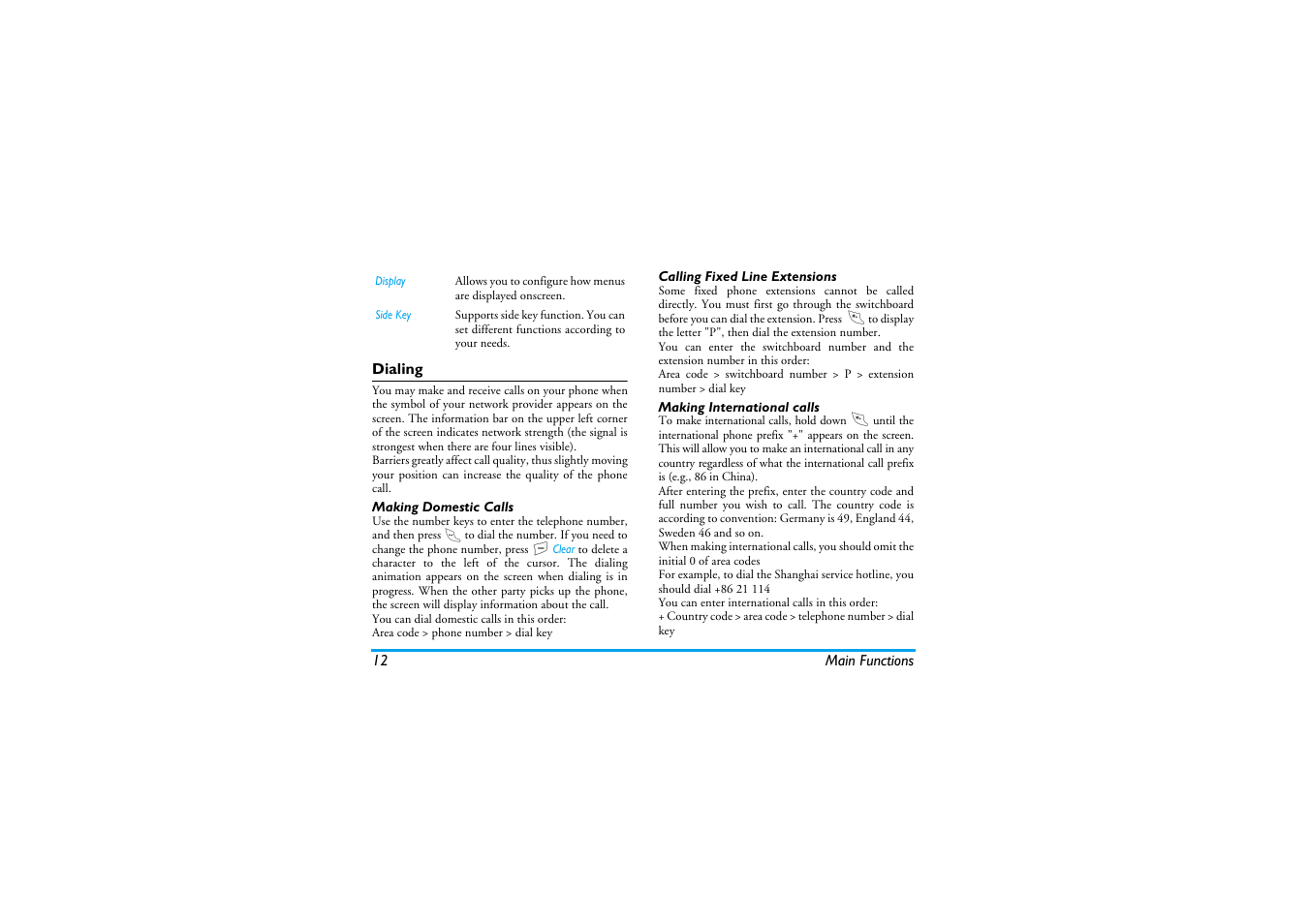 Dialing | Philips S890 User Manual | Page 13 / 75