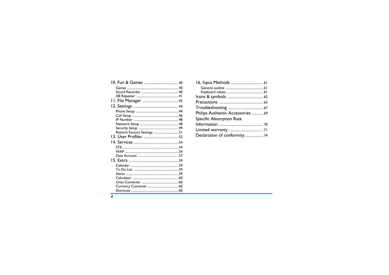 Philips S890 User Manual | Page 5 / 75