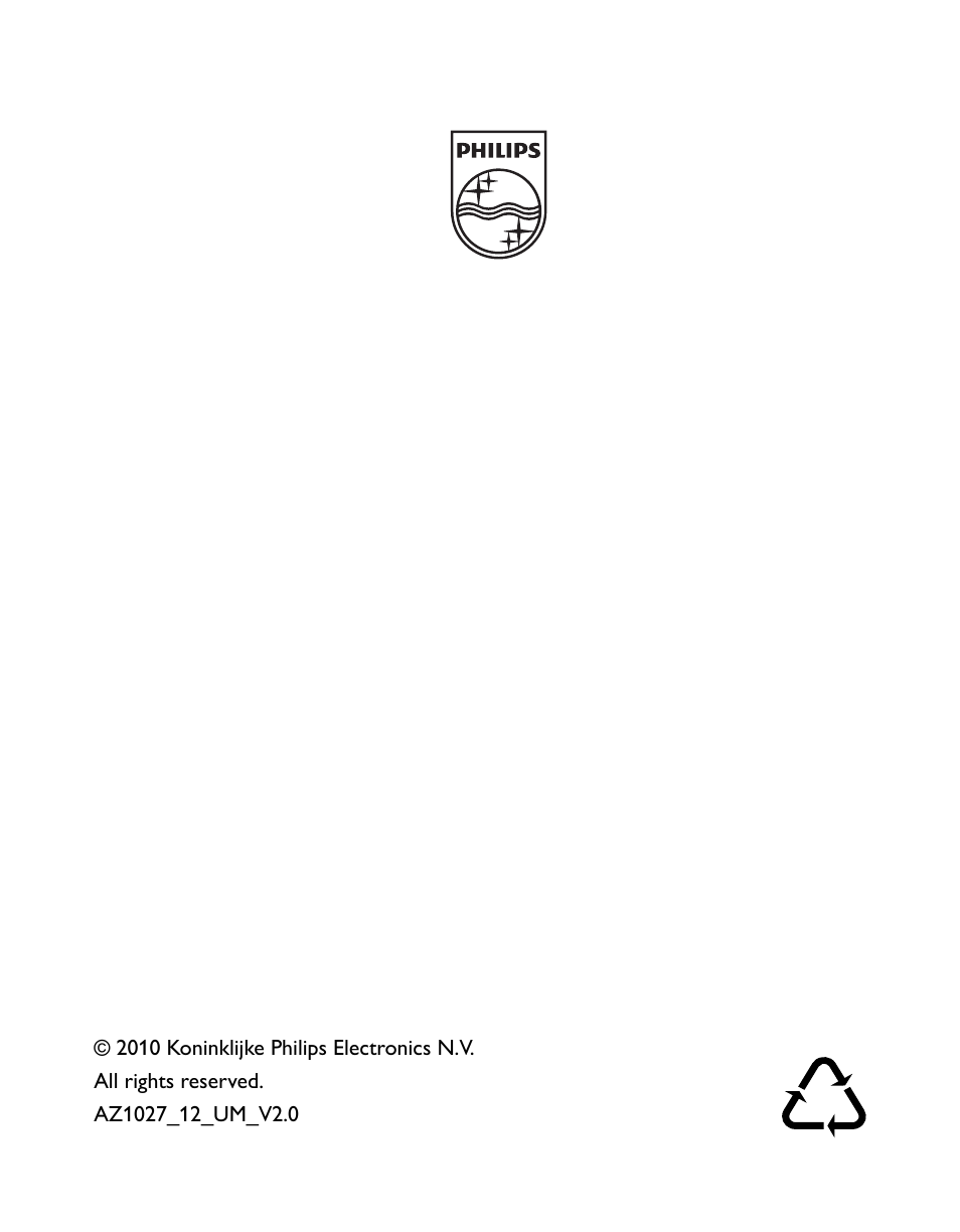 Philips AZ1027/12 User Manual | Page 16 / 16