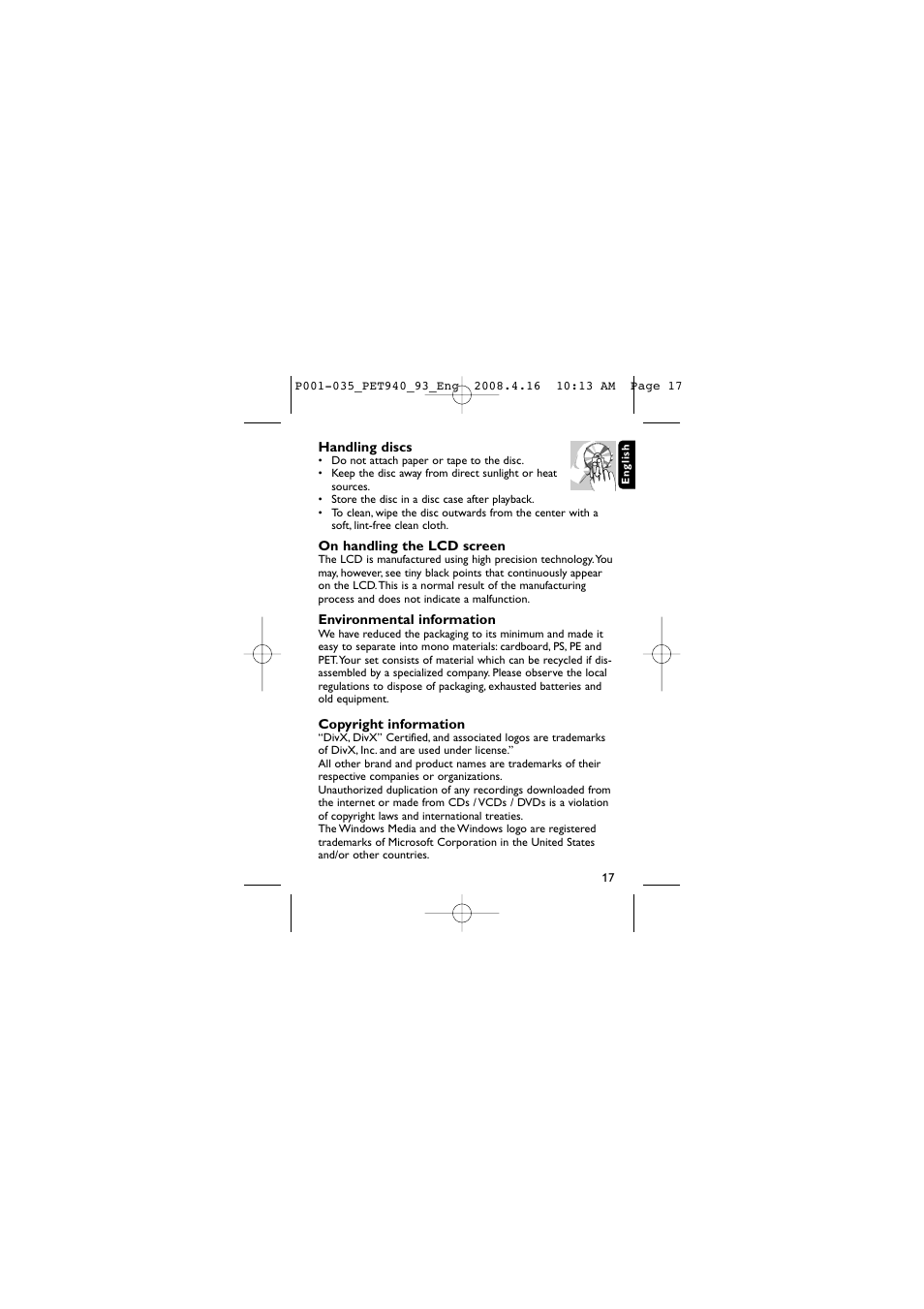 Philips PET940/93 User Manual | Page 17 / 36