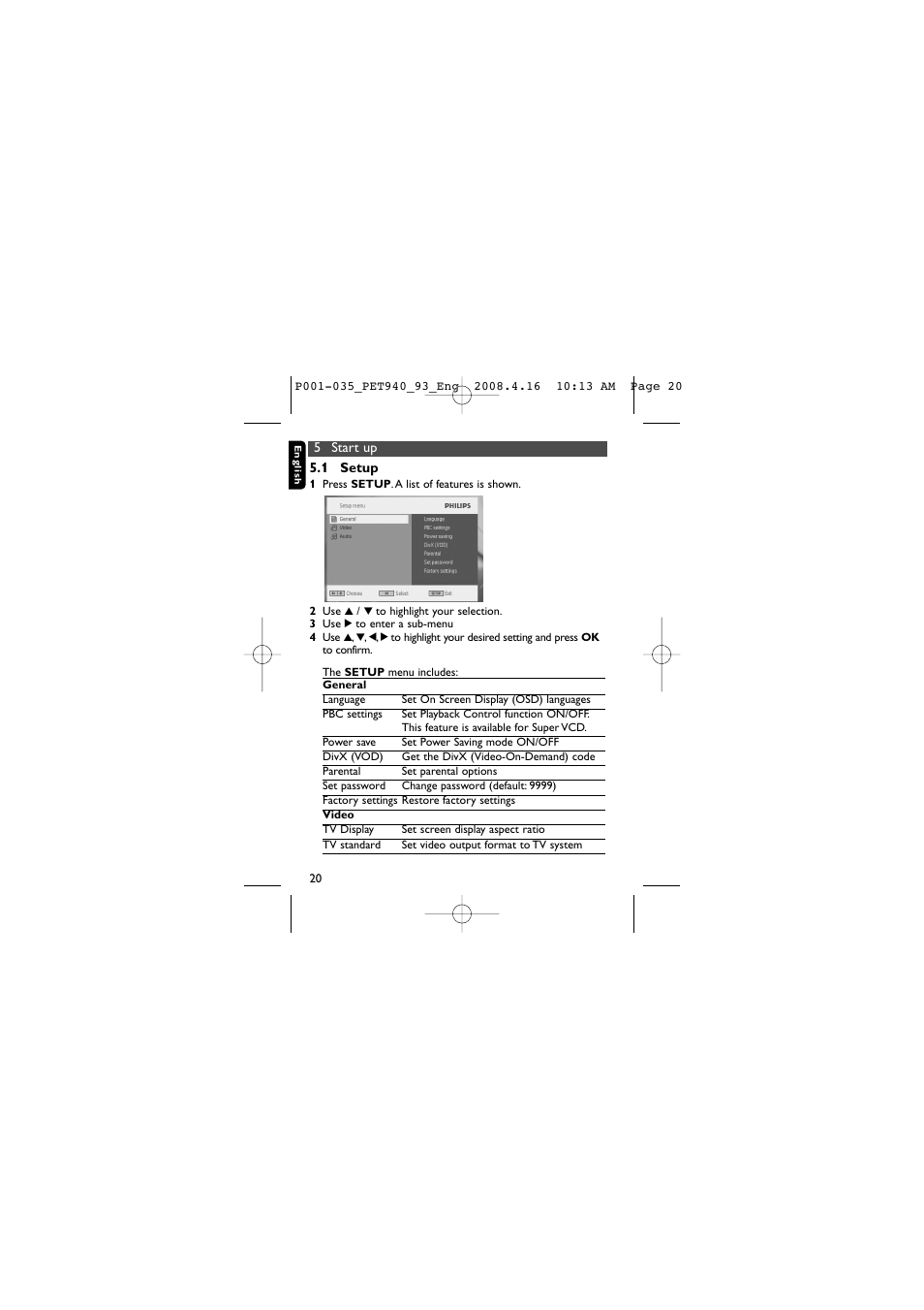 Philips PET940/93 User Manual | Page 20 / 36