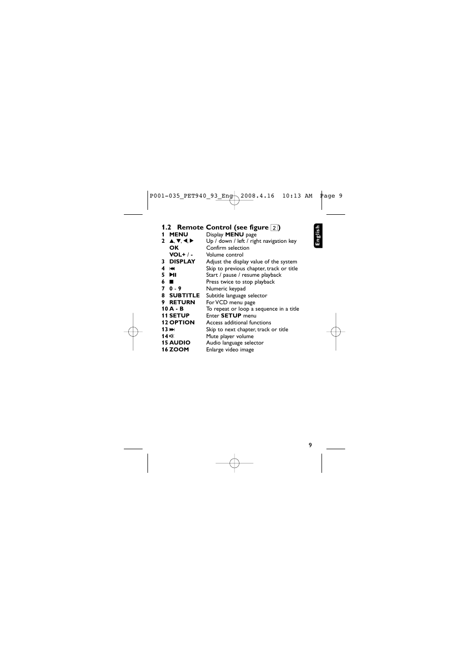 Philips PET940/93 User Manual | Page 9 / 36