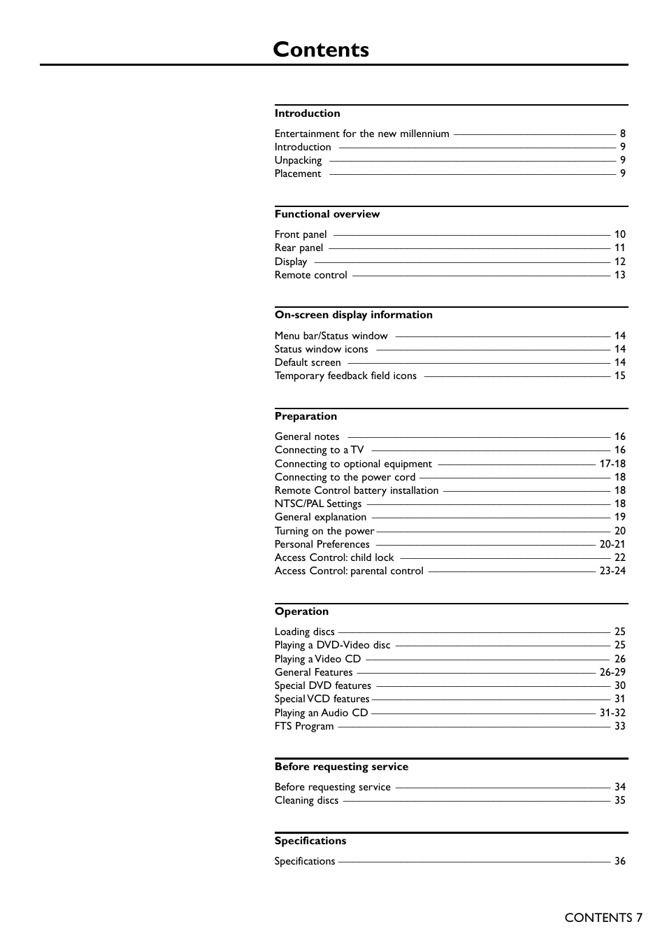 Philips DVD751 User Manual | Page 7 / 36