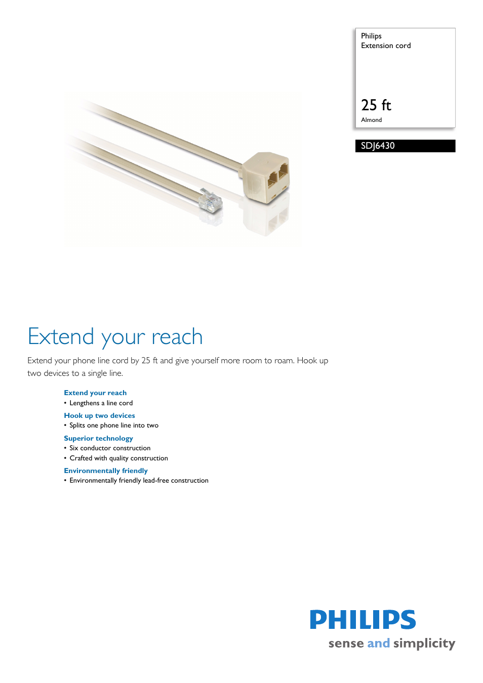 Philips SDJ6430 User Manual | 2 pages