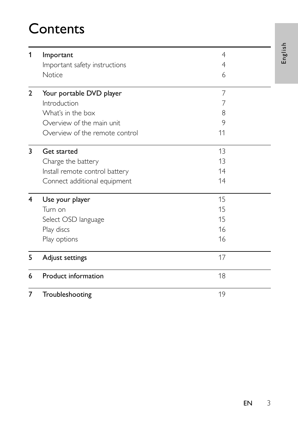 Philips PET744/12 User Manual | Page 2 / 20