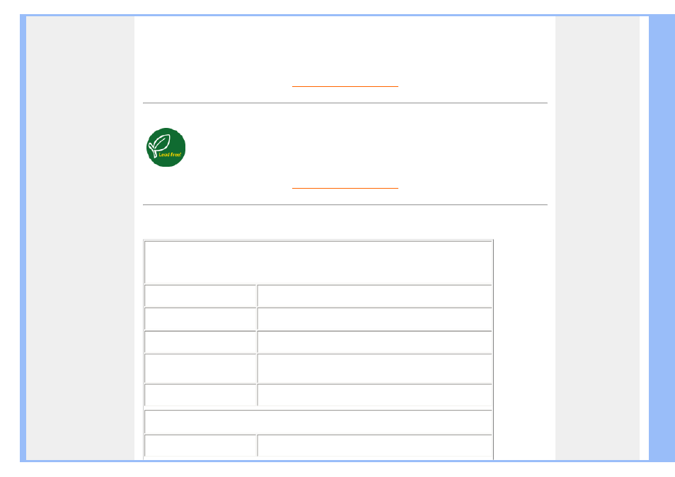 Lead-free product, Technical specifications | Philips 230CI User Manual | Page 33 / 114