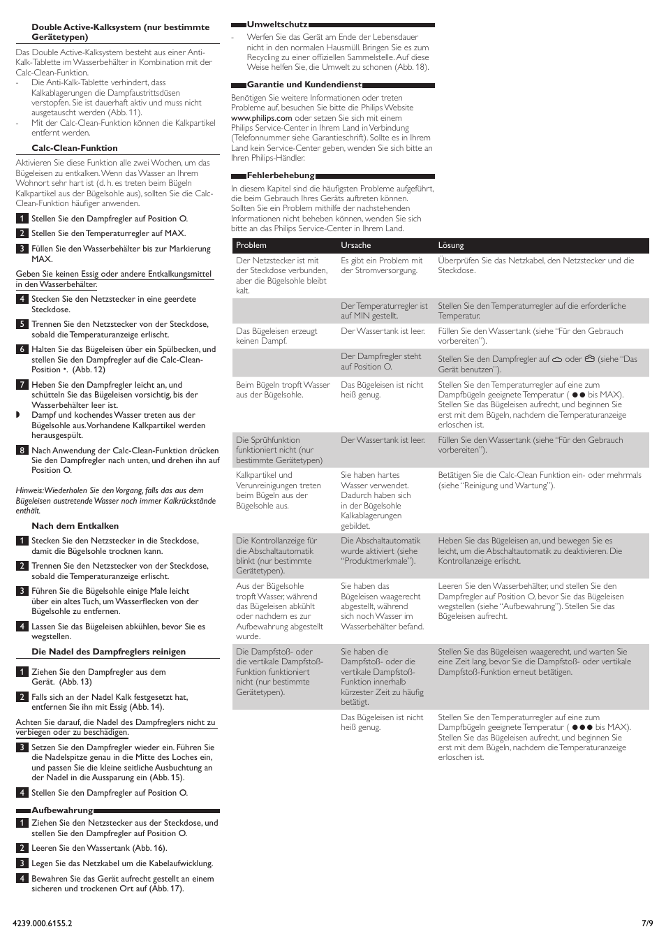 Philips GC1814 User Manual | Page 7 / 9