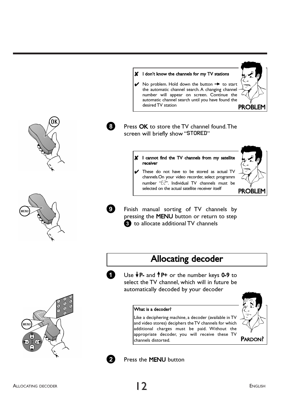 Allocating decoder | Philips VR 510/07 User Manual | Page 12 / 48