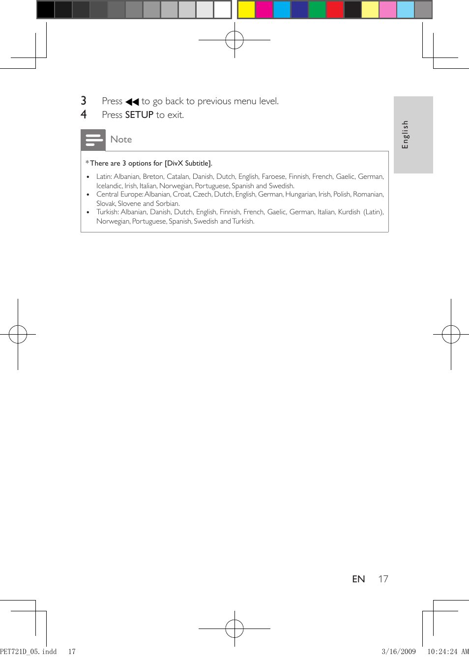 Philips PET721C/05 User Manual | Page 16 / 19