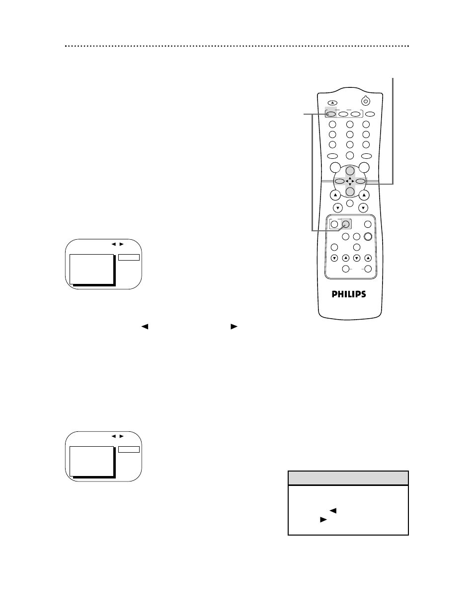 54 closed caption, Helpful hint, Press the combi button, then press the menu button | Example: caption1 menu screen | Philips CCC 134AT User Manual | Page 54 / 69