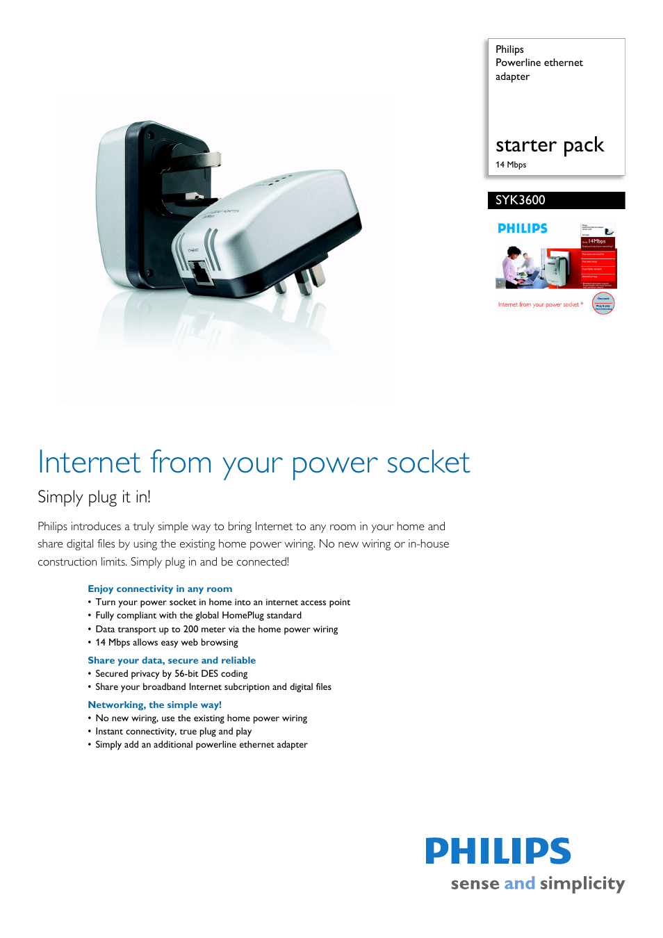 Philips Powerline SYK5600 User Manual | 2 pages