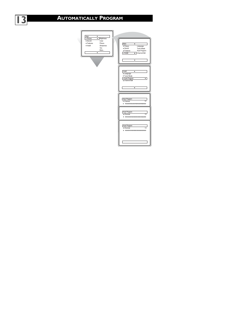 Utomatically, Rogram | Philips 14PT6441 User Manual | Page 17 / 36