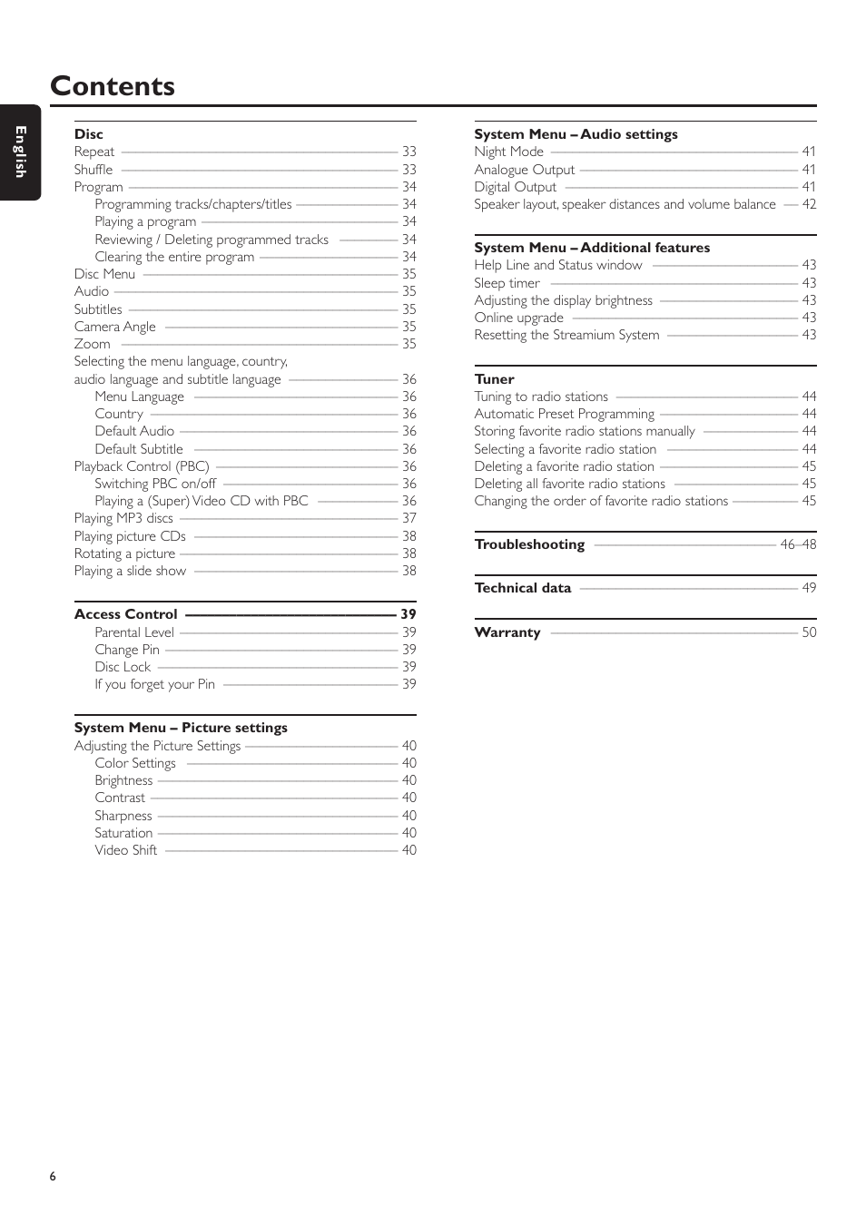 Philips MX6000I/37 User Manual | Page 6 / 55