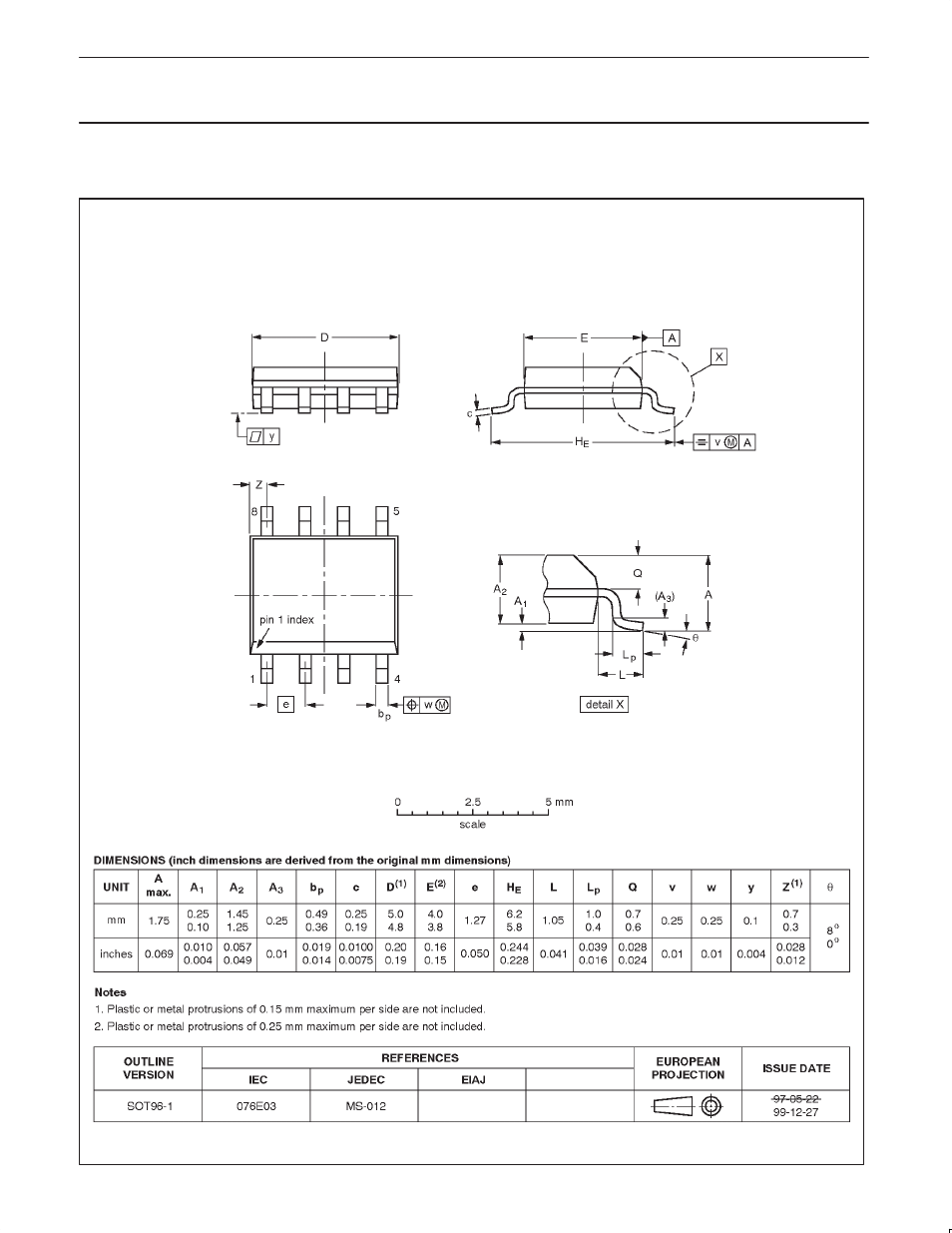 Package, Sot96-1 | Philips SE5534 User Manual | Page 9 / 12