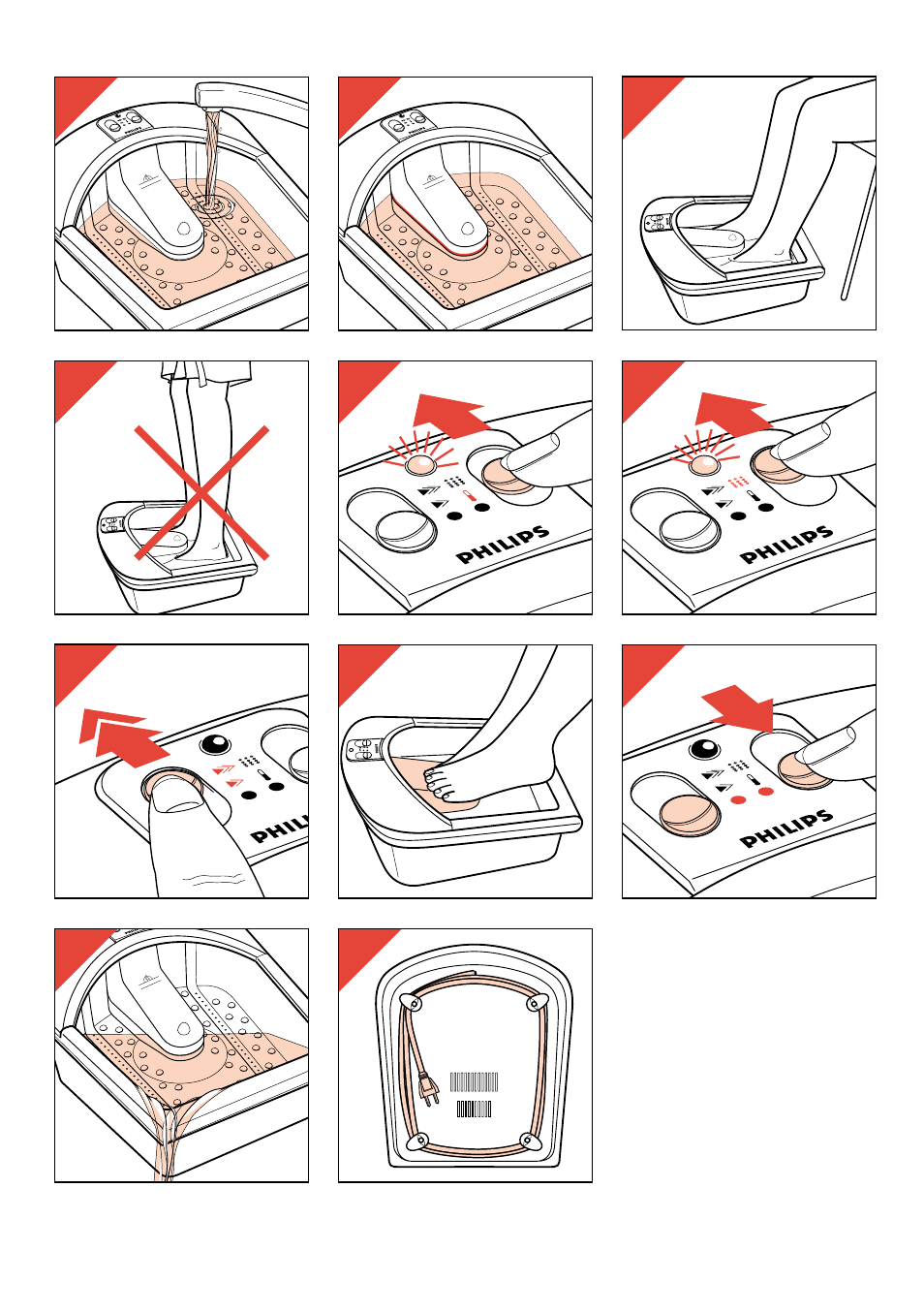 E 54 e leggete attentamente le istruzioni per | Philips HP 5225 User Manual | Page 26 / 28