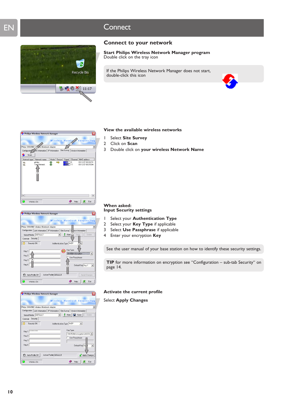 Connect | Philips SNN6500 User Manual | Page 10 / 25