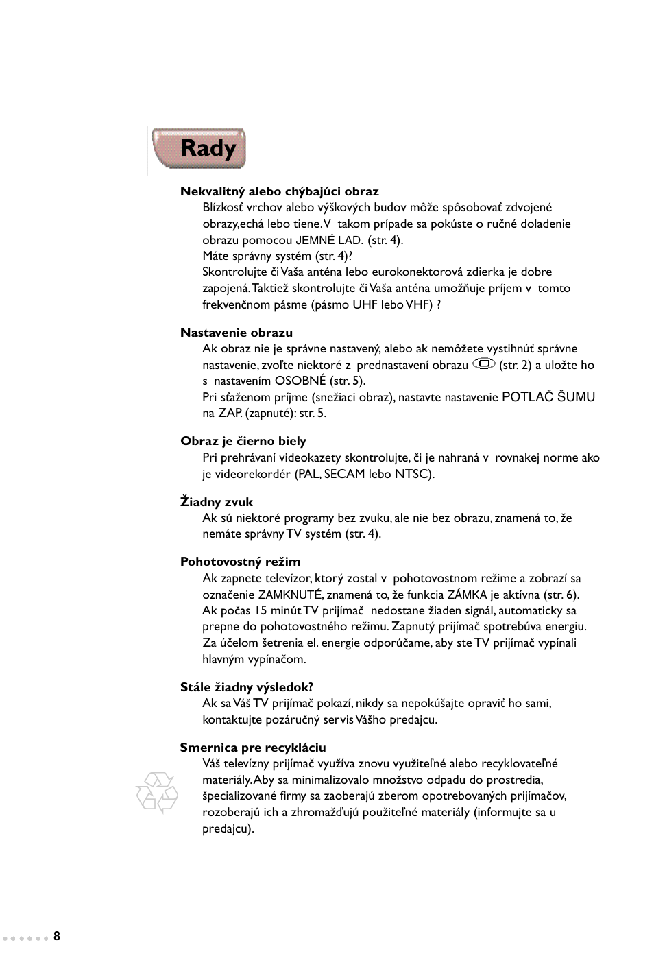 Rady | Philips 14PT1347 User Manual | Page 56 / 64