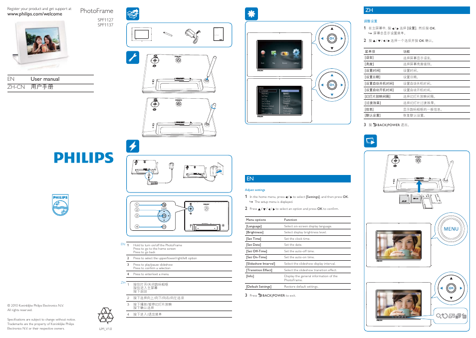 Philips SPF1127 User Manual | 2 pages